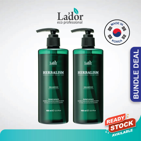 Lador Herbalism Shampoo 400ml x2