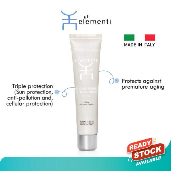 Gli Elementi Invisible Sunscreen SPF 50+ 40ml